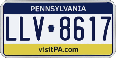 PA license plate LLV8617