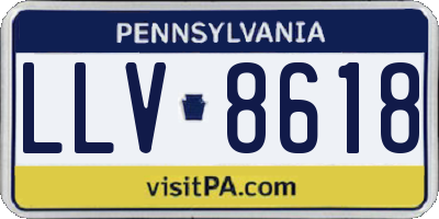 PA license plate LLV8618
