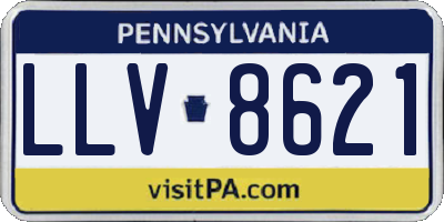 PA license plate LLV8621