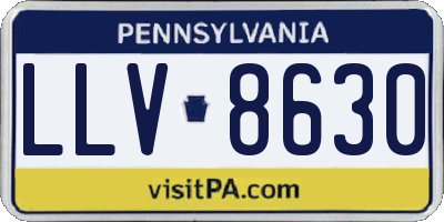 PA license plate LLV8630