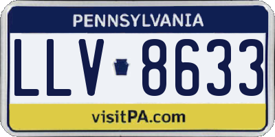 PA license plate LLV8633