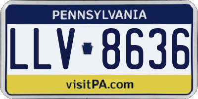 PA license plate LLV8636
