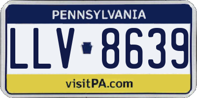 PA license plate LLV8639
