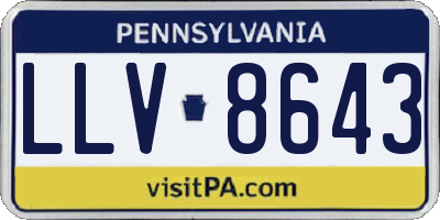 PA license plate LLV8643