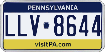 PA license plate LLV8644
