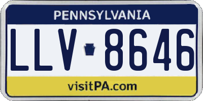 PA license plate LLV8646