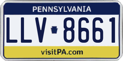 PA license plate LLV8661