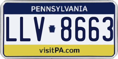 PA license plate LLV8663