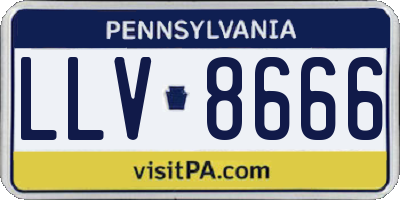 PA license plate LLV8666