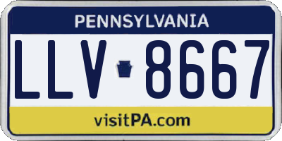 PA license plate LLV8667