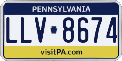 PA license plate LLV8674