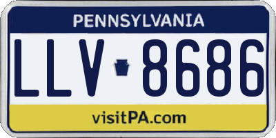 PA license plate LLV8686