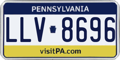 PA license plate LLV8696