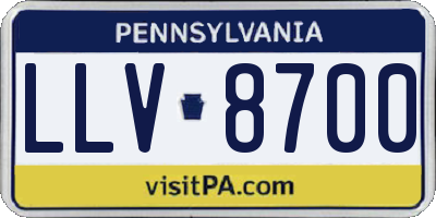 PA license plate LLV8700