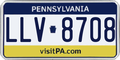 PA license plate LLV8708