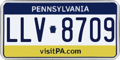 PA license plate LLV8709