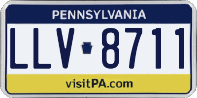 PA license plate LLV8711