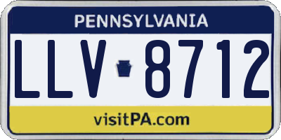 PA license plate LLV8712