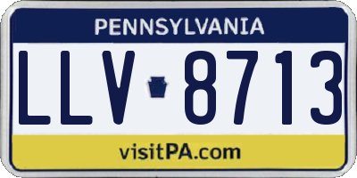 PA license plate LLV8713