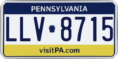 PA license plate LLV8715
