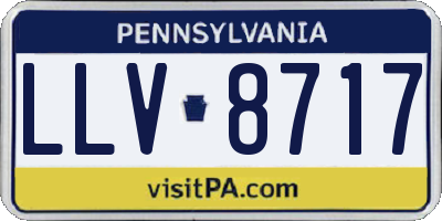 PA license plate LLV8717