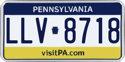 PA license plate LLV8718