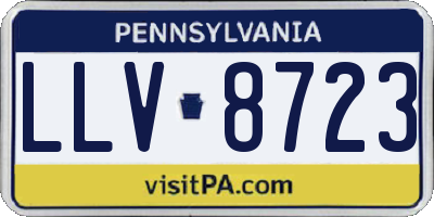 PA license plate LLV8723