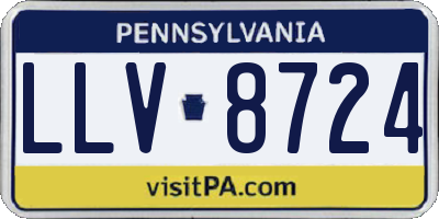 PA license plate LLV8724
