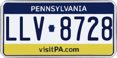 PA license plate LLV8728