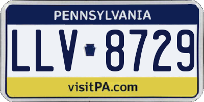 PA license plate LLV8729