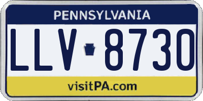PA license plate LLV8730