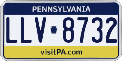 PA license plate LLV8732