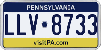 PA license plate LLV8733
