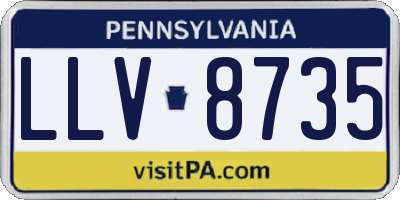 PA license plate LLV8735