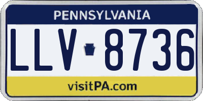 PA license plate LLV8736