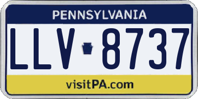 PA license plate LLV8737