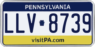 PA license plate LLV8739