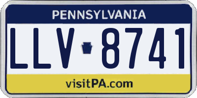 PA license plate LLV8741
