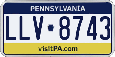 PA license plate LLV8743