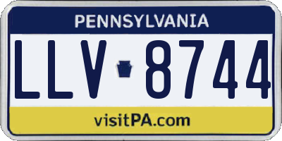 PA license plate LLV8744