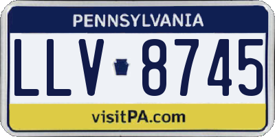 PA license plate LLV8745