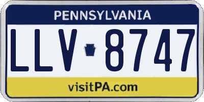 PA license plate LLV8747