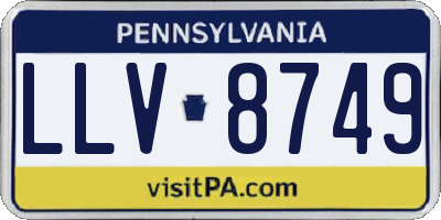 PA license plate LLV8749