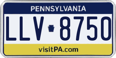 PA license plate LLV8750