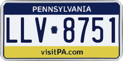 PA license plate LLV8751