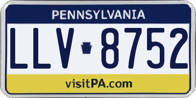 PA license plate LLV8752