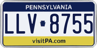 PA license plate LLV8755