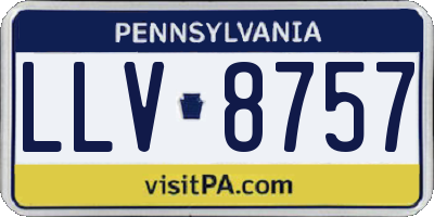 PA license plate LLV8757