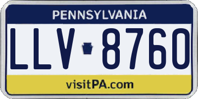 PA license plate LLV8760