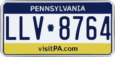 PA license plate LLV8764